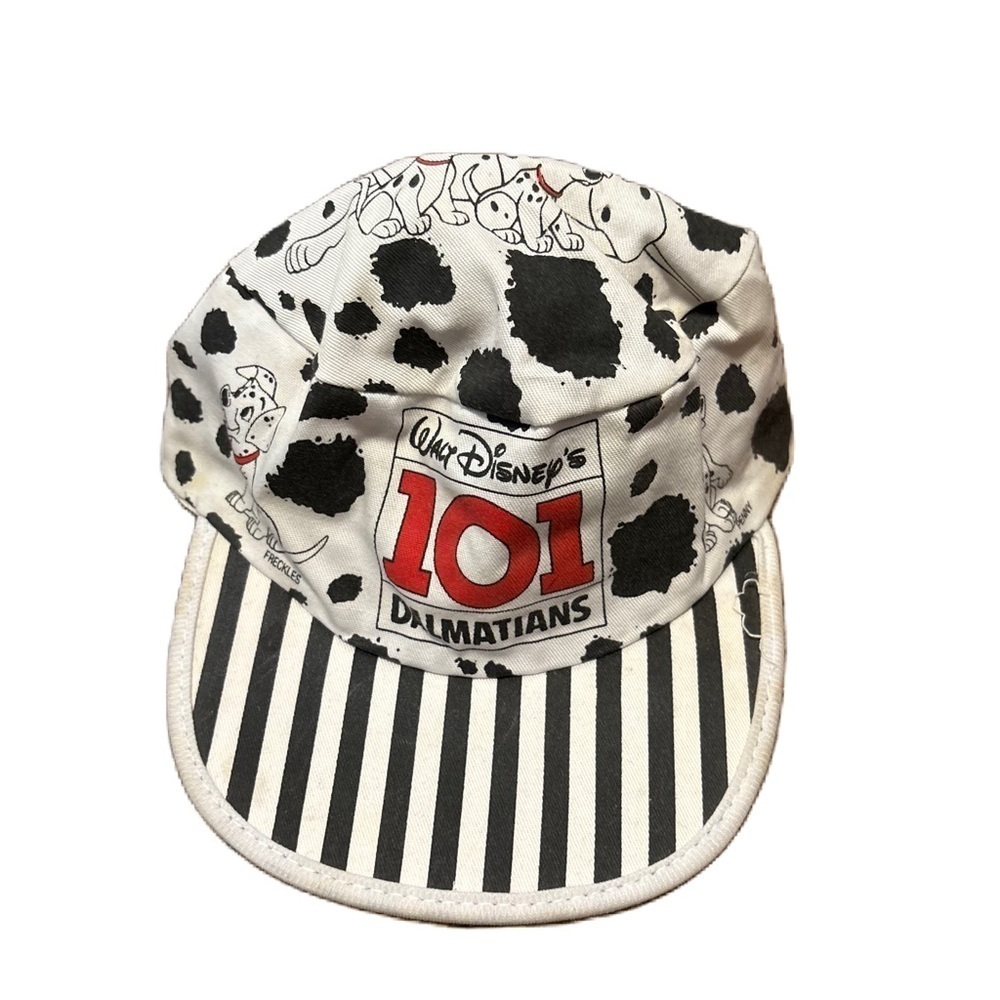 Vintage Disney 101 Dalmatians Kids Hat Painters Striped Dogs Puppies 90s